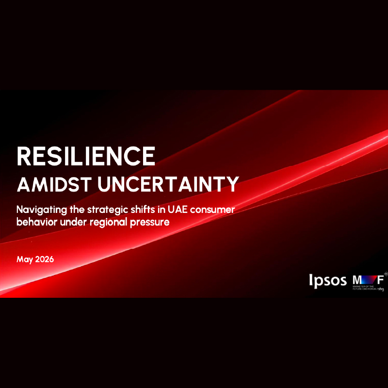 UAE consumer behavior report cover focused on resilience and uncertainty